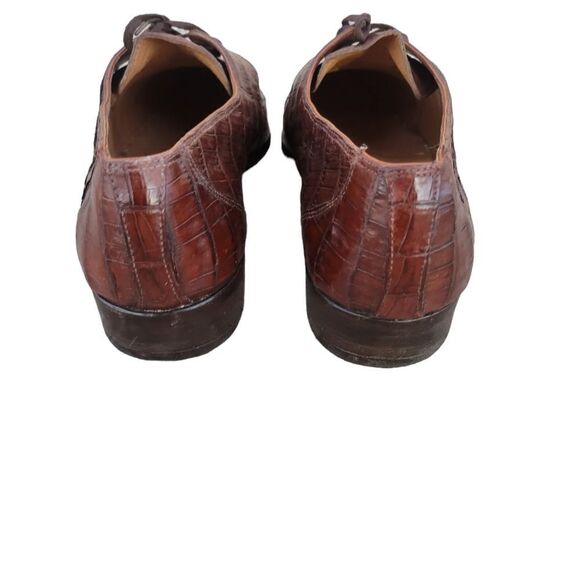 Vtg David  Eden Men\'s Oxford Shoes Size 11.5 Brown  Geniune Alligator Cap Toe main image 5